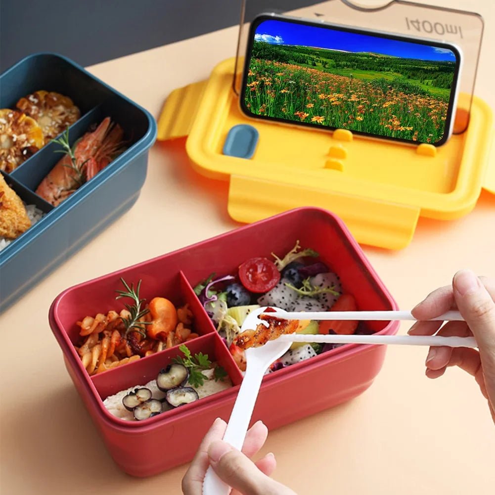 1400ml Lunch Box With Spoon and Chopsticks - Home Story