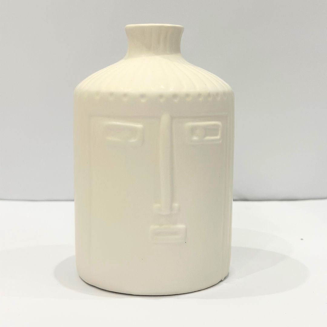 Ancient Style Ceramic Face Vase