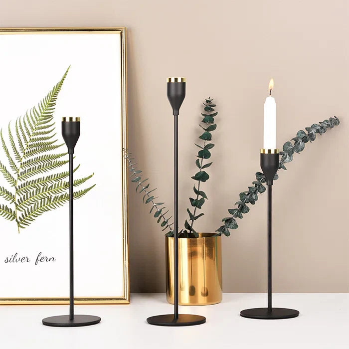 3pcs Metal Taper Candlesticks | Home Décor - Homehatchpk