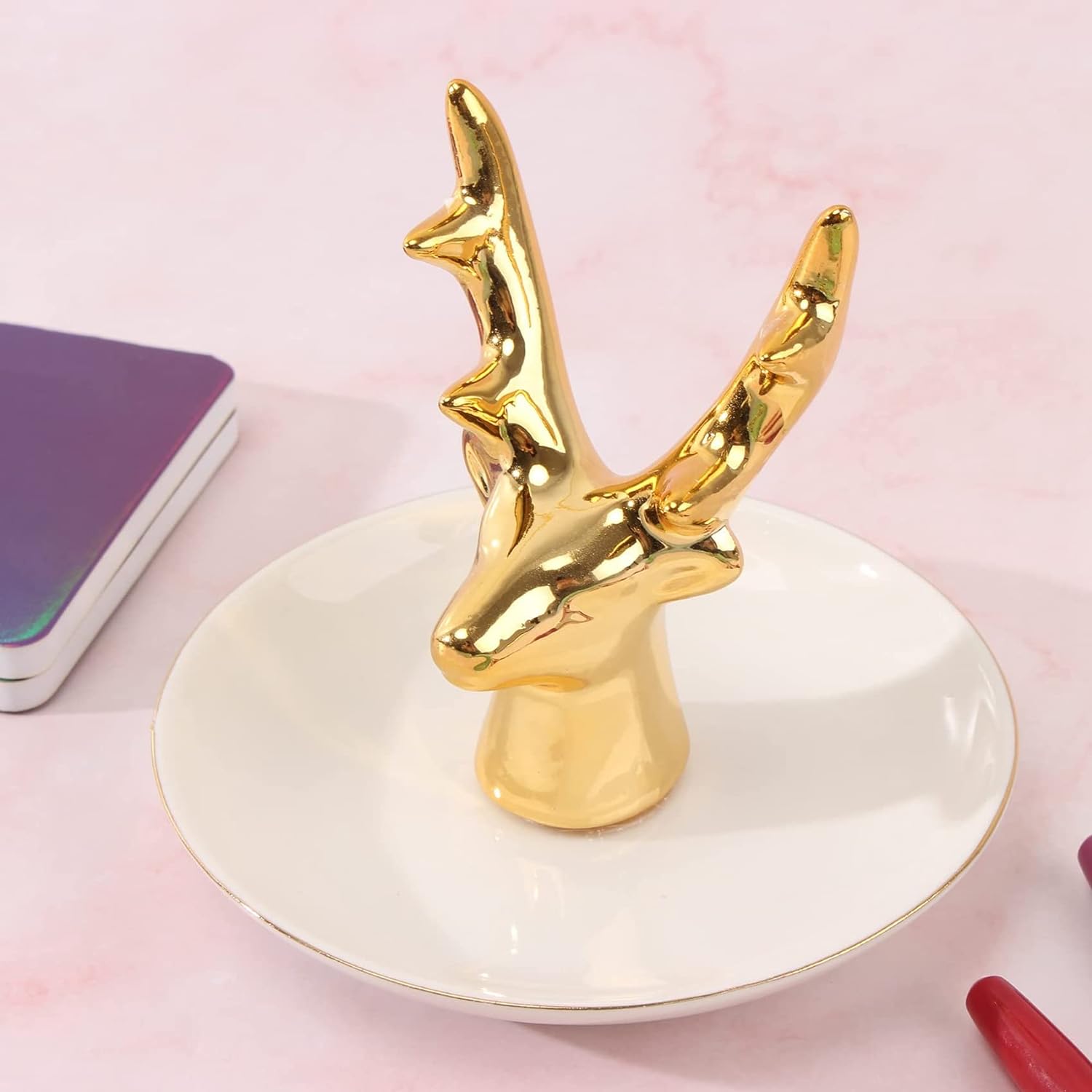 Gold Animal Table top Trinket | Ceramic Jewellery Tray/Dish