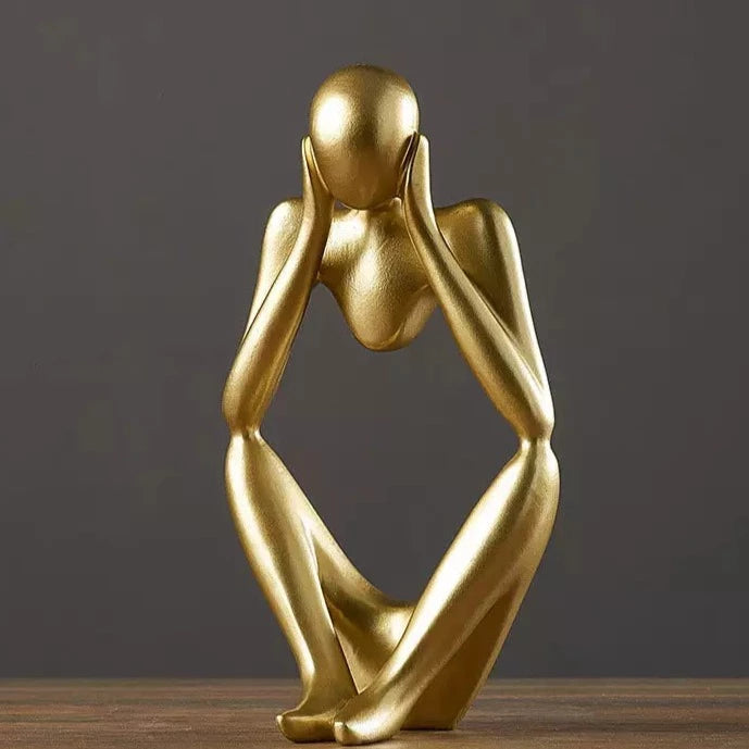 Gold Thinking Mannequins Set | Figurine | Home Décor - Home Hatch