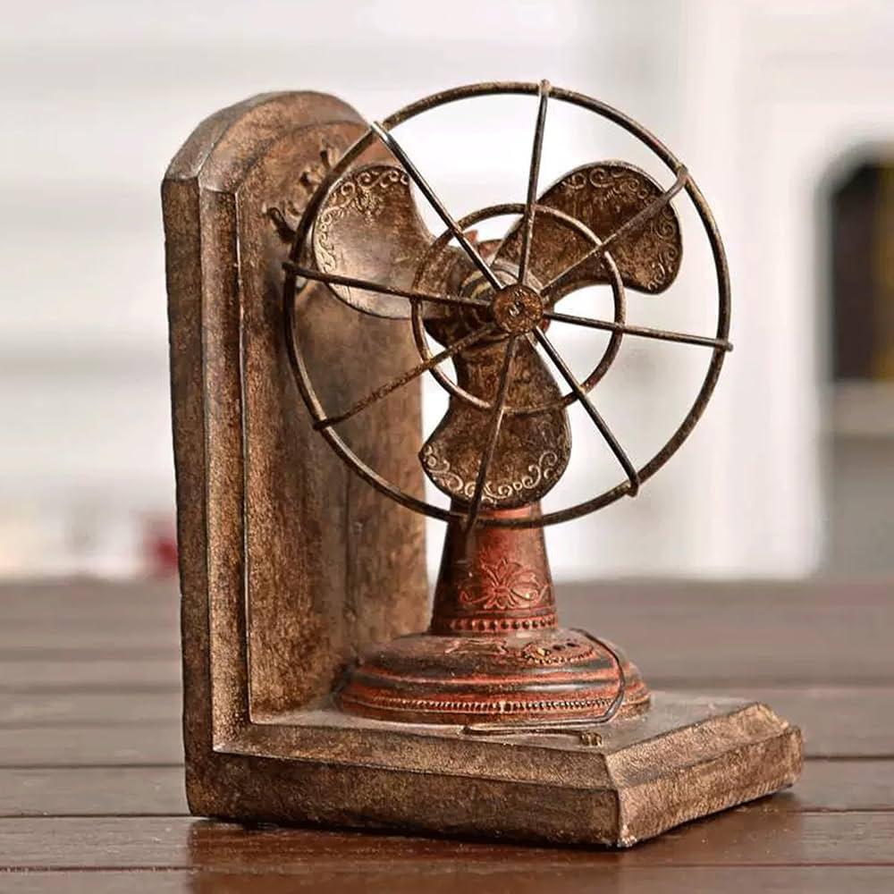 Antique Telephone & Fan Bookends | Home Décor