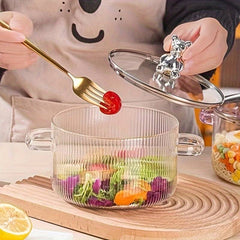 Bear Lid Transparent Stovetop Pot | Cookware - Home Hatch