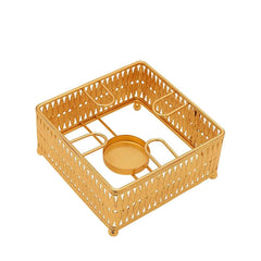 Gold Colour Food Warmer Burner Stand & Free Candle