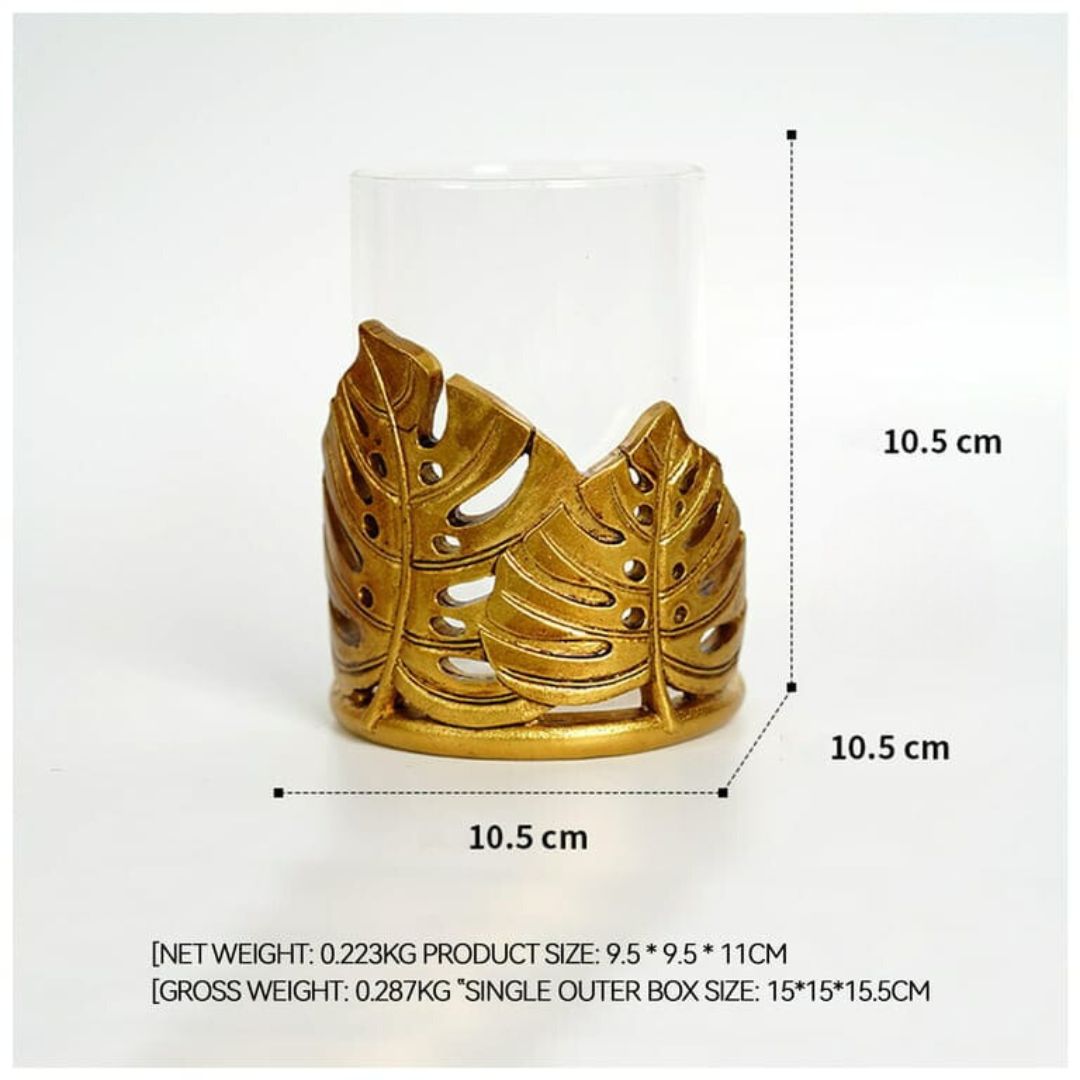 Gold Glam Flower Candle Holder Stand | Home Décor