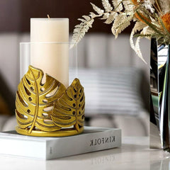 Gold Glam Flower Candle Holder Stand | Home Décor