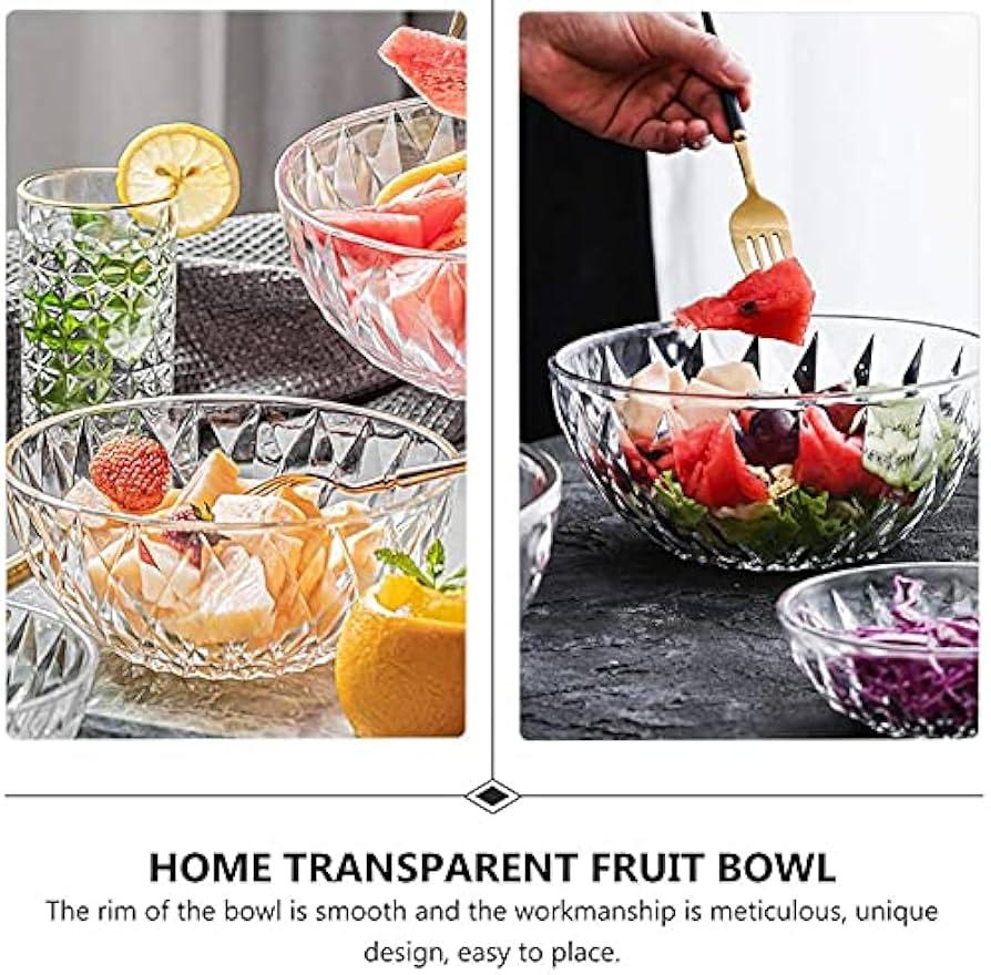 7-Pcs Crystal Glass Modern Desert Ice-Cream Sundae Bowl Set