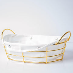 Oval Bread Basket With Fabric Lining - HomeHatchpk