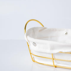 Oval Bread Basket With Fabric Lining - HomeHatchpk