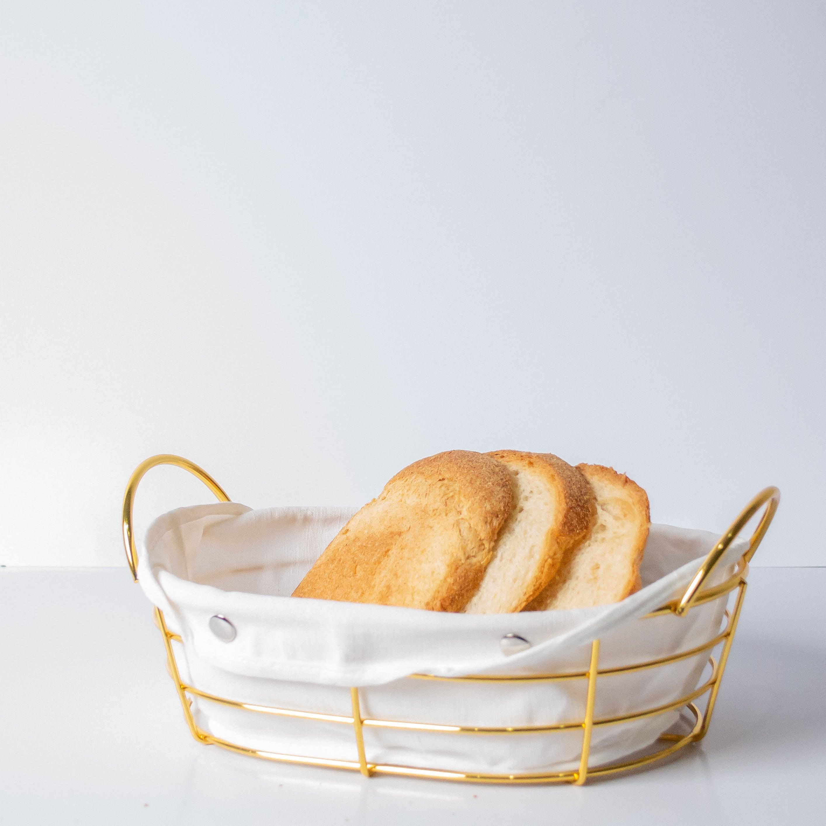 Oval Bread Basket With Fabric Lining - HomeHatchpk