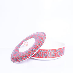 Ajrak Design Round Container | Naan/Roti Box - HomeHatchpk