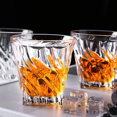 Delisoga Swirl Transparent Drinking Glass - Set of 6 - Home Hatch