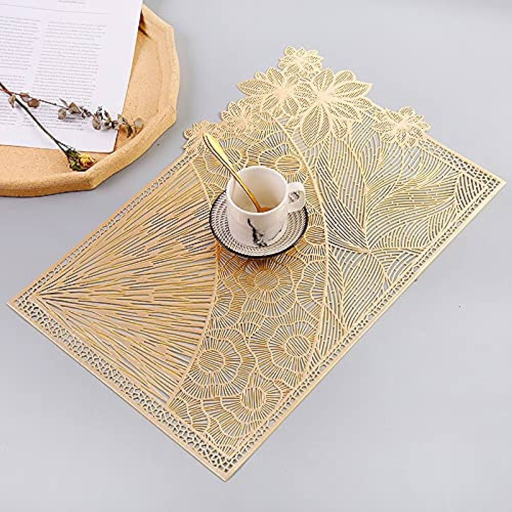 Rectangle Dining Table Serving Mats | Washable Placemats - 6Pcs