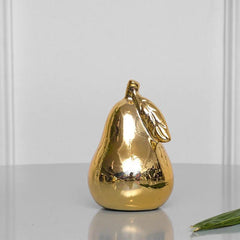 Gold Artificial Pear Ceramic Décor Fruit | Centre Piece | Home Décor