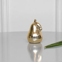 Gold Artificial Pear Ceramic Décor Fruit | Centre Piece | Home Décor