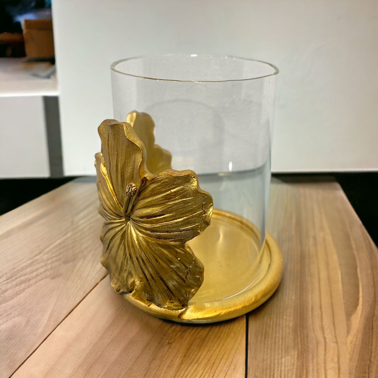 Gold Glam Flower Candle Holder Stand | Home Décor - Home Hatch