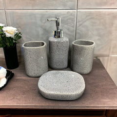 Luxury Gravel Design Ceramic Bath set - 4pcs - Home Hatch