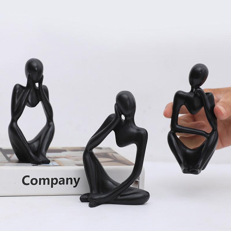 Black Thinking Mannequins Set | Figurine | Home Décor - HomeHatchpk