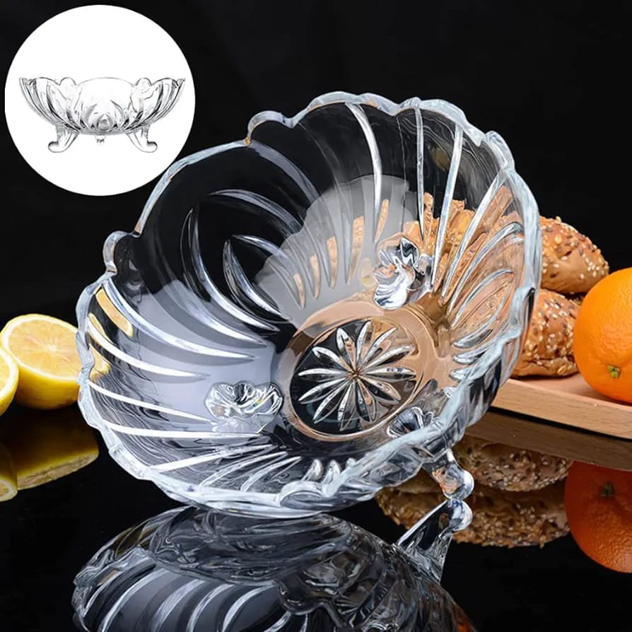 7-Pcs Crystal Glass Modern Desert Ice-Cream Sundae Bowl Set - Home Hatch