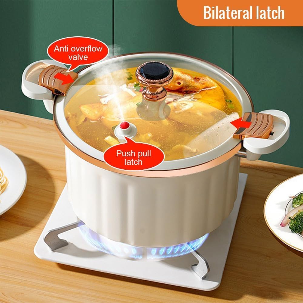 Non-stick Enamel Micro Pressure Cooker | Cookware - Home Hatch