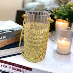 Jute-Wrapped Lined Lantern Jar | Home Décor