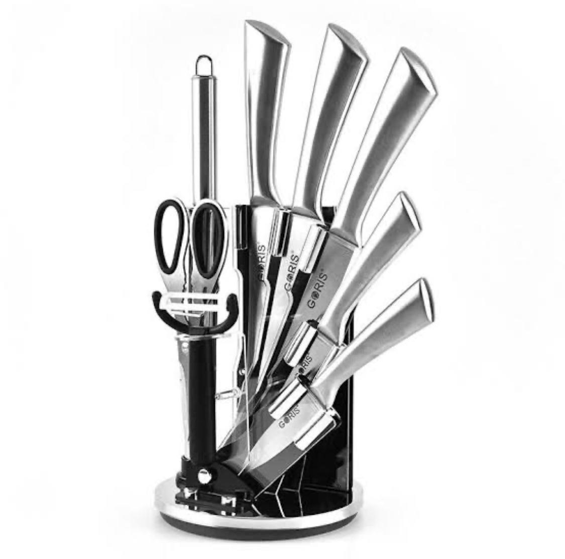 Stainless Steel Luxury Knife Set - 9pcs