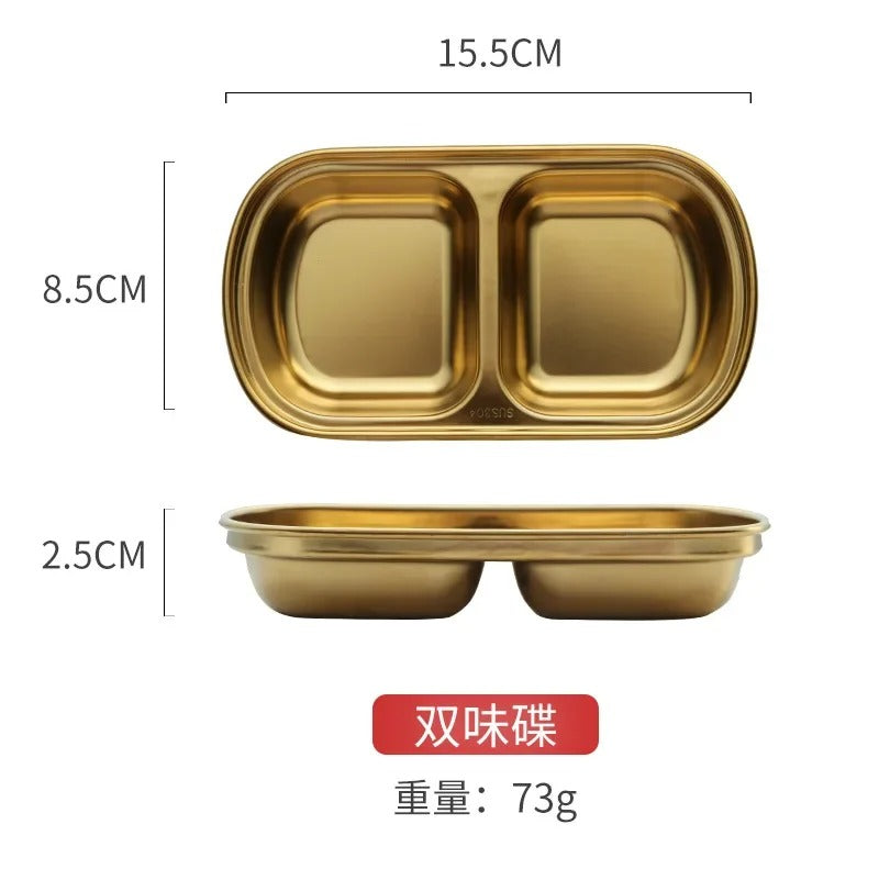 Golden Stainless Steel Condiment Dish | Sauce Dish