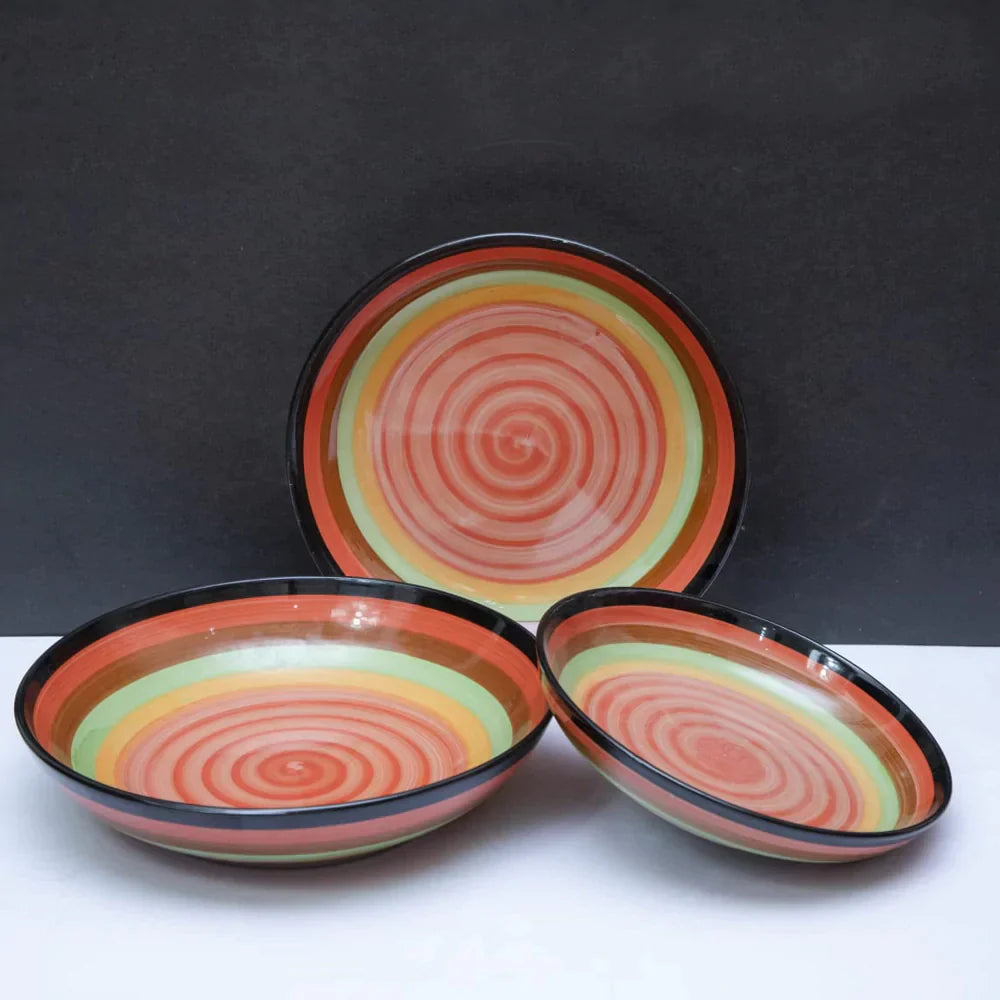 Multi Colour All Purpose Porcelain Plates - HomeHatchpk