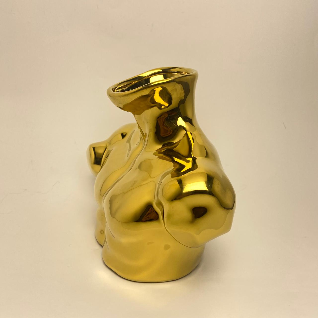 Radiant Golden Body Ceramic Vase