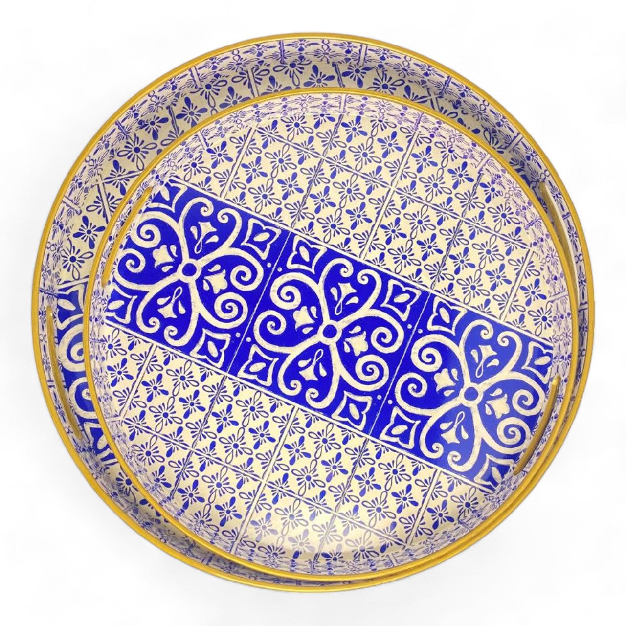 Blue Marrakech Pattern Design Serving Tray | Décor Tray