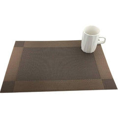 Woven Rectangle Dining Table Serving Mats | Washable Placemats - 6Pcs