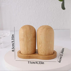 Bamboo Salt and Pepper Shakers | Kitchen Accessories - Home Story