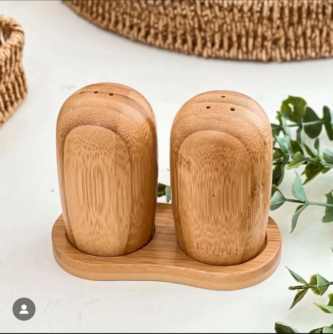 Bamboo Salt and Pepper Shakers | Kitchen Accessories - Home Story