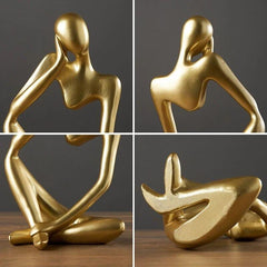 Gold Thinking Mannequins Set | Figurine | Home Décor - HomeHatchpk