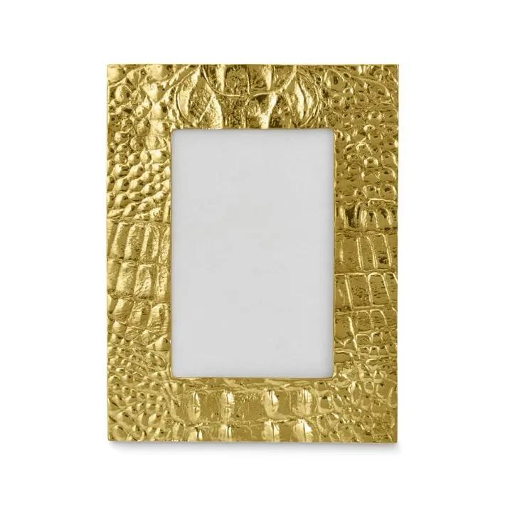 Crocodile Pattern Border Gold Colour Resin Photo Frame | Home Décor - Home Story