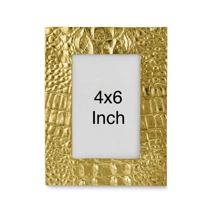 Crocodile Pattern Border Gold Colour Resin Photo Frame | Home Décor - Home Story