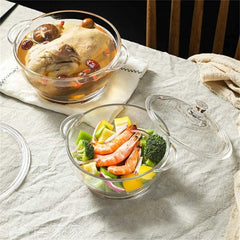 Delisoga Serving Bowl With Glass Lid - Home Story