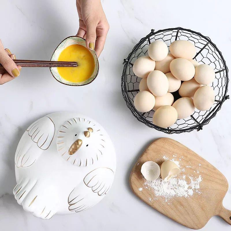 Golden Egg Storage Basket With Ceramic Lid | Hen Basket - HomeHatchpk