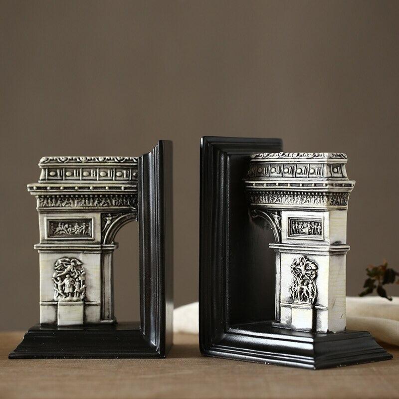 France Triumphal Arch Building Bookends | Home Décor - Home Story