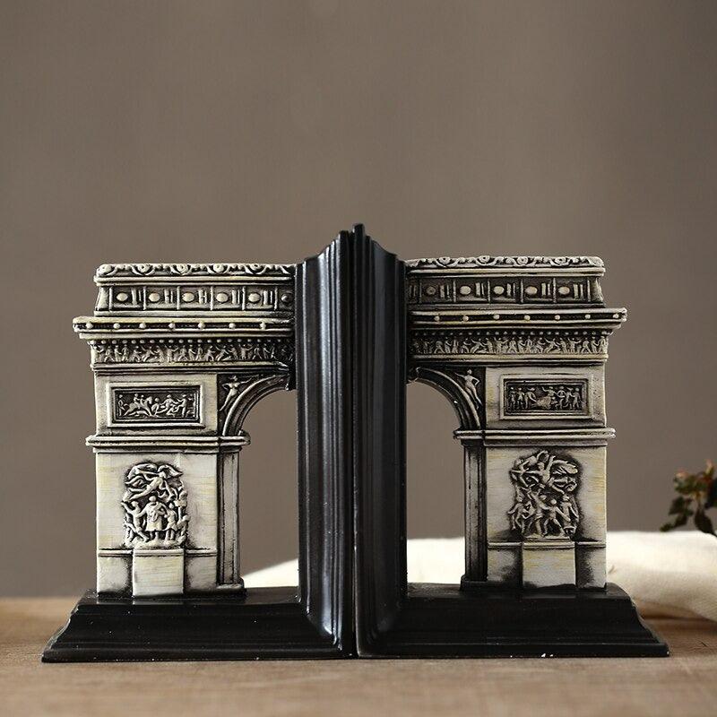 France Triumphal Arch Building Bookends | Home Décor - Home Story