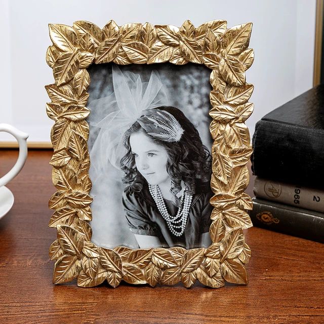 Gold Antique Leaves Border Photo Frame | Home Décor - Home Story