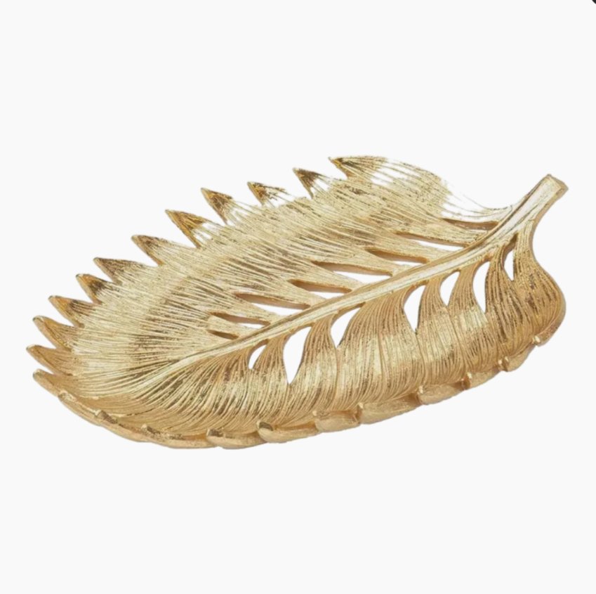 Golden Palm Leaf Tray | Home Décor - Home Story