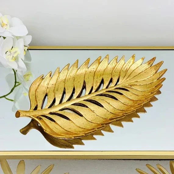 Golden Palm Leaf Tray | Home Décor - Home Story