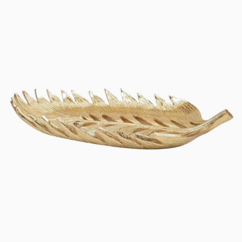 Golden Palm Leaf Tray | Home Décor - Home Story