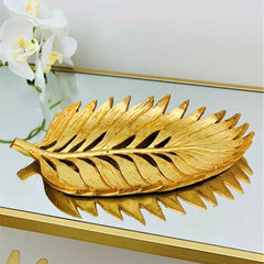 Golden Palm Leaf Tray | Home Décor - Home Story