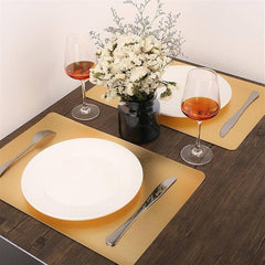 Golden Serving Table Mats | Washable Placemats - Home Story