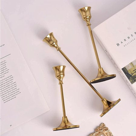 3pcs Metal Taper Candlesticks | Home Décor - Homehatchpk