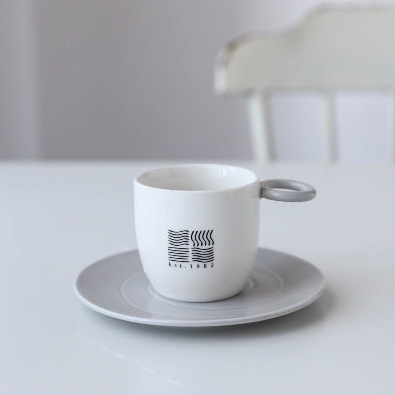 Nordic Style Round Handle Small Coffee Cup with Saucer - Home Story