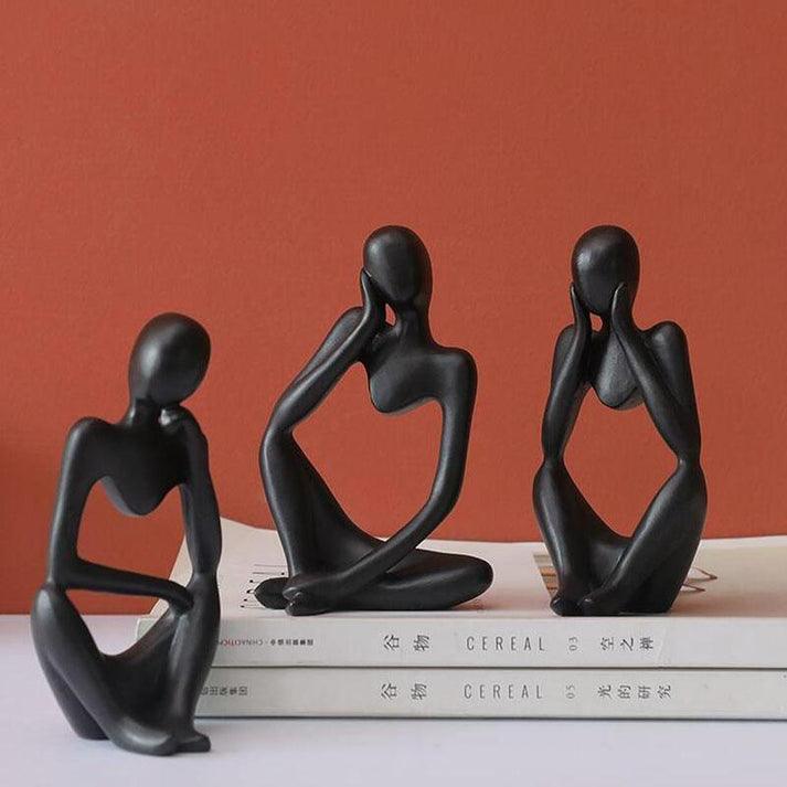 Black Thinking Mannequins Set | Figurine | Home Décor - HomeHatchpk