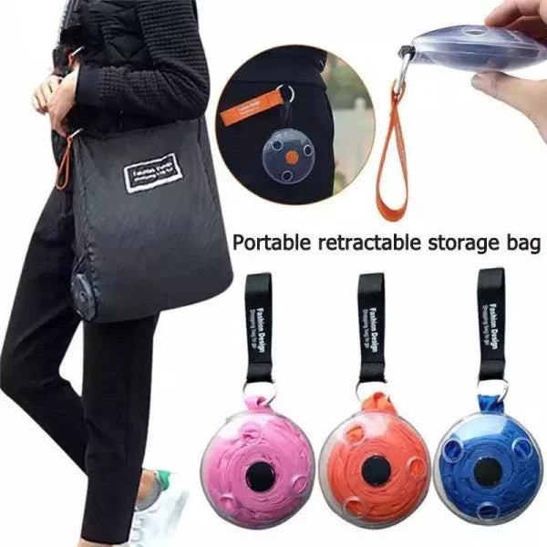 Roll Up Reusable Polyester Foldable Shopping Bag | Portable Storage Bag